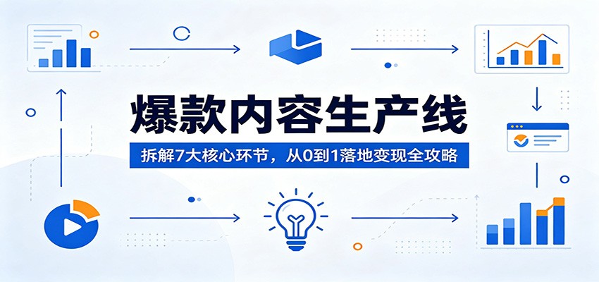 爆款内容生产线：拆解7大核心环节，从0到1落地变现全攻略-资源后花园