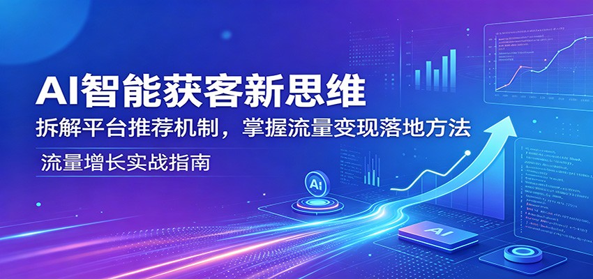 AI智能获客新思维：拆解平台推荐机制，掌握流量变现落地方法-资源后花园