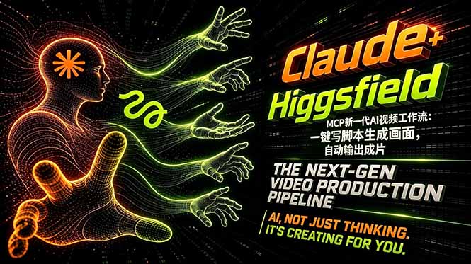 Claude+Higgsfield MCP新一代AI视频工作流：一键写脚本生成画面，自动输出成片-资源后花园