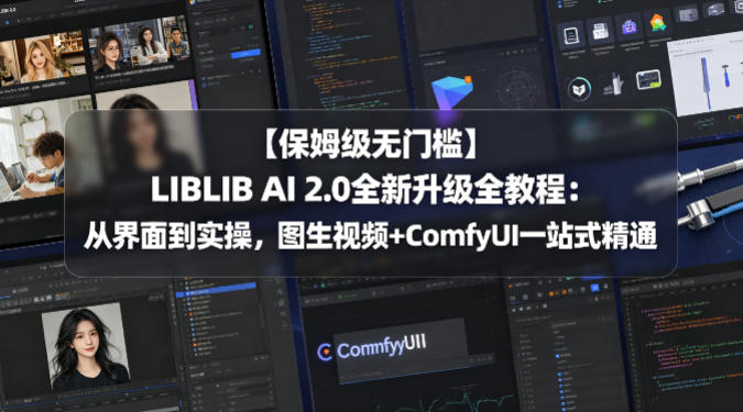 【保姆级无门槛】LIBLIB AI 2.0全新升级全教程：从界面到实操，图生视频+ComfyUI一站式精通-资源后花园