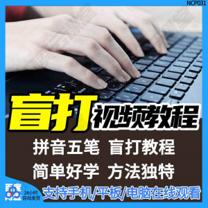 盲打不看键盘打字视频教学网课指法纠正零基础普通键盘私教版资料-资源后花园