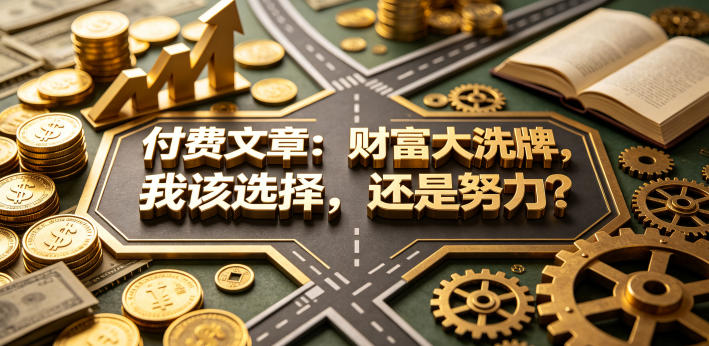 付费文章：财富大洗牌，我该选择，还是努力？-资源后花园