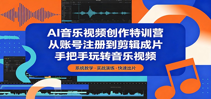 AI音乐视频创作特训营：从账号注册到剪辑成片，手把手玩转音乐视频-资源后花园