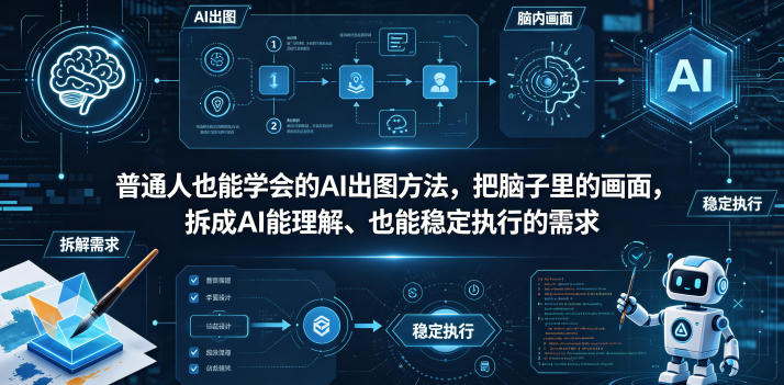 普通⼈也能学会的AI出图⽅法，把脑子里的画面，拆成AI能理解、也能稳定执行的需求【文档】-资源后花园