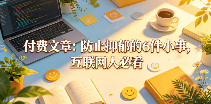 付费文章：防止抑郁的6件小事，互联网人必看！-资源后花园