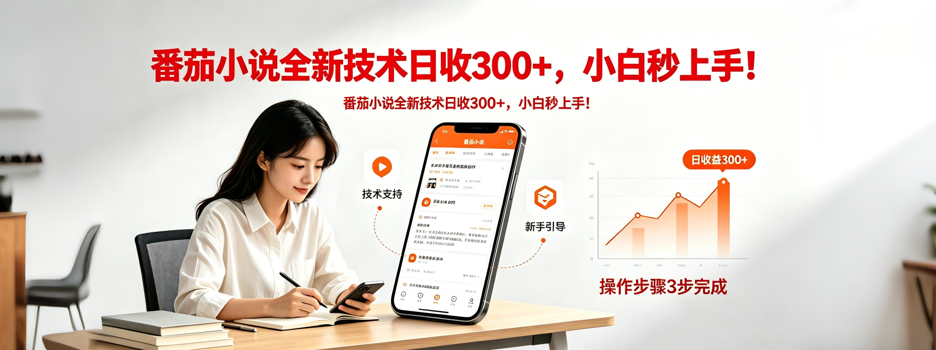 番茄小说全新技术全新玩法！无脑日收300+-资源后花园