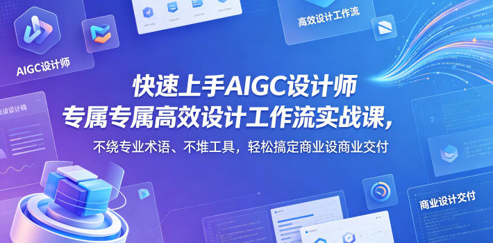 快速上手AIGC设计师专属高效设计工作流实战课，不绕专业术语、不堆工具，轻松搞定商业设计交付-资源后花园
