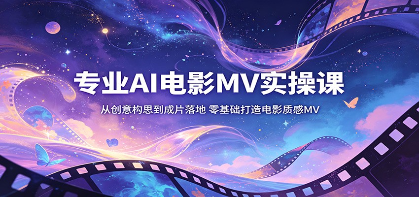 专业AI电影MV实操课：从创意构思到成片落地，零基础打造电影质感MV-资源后花园