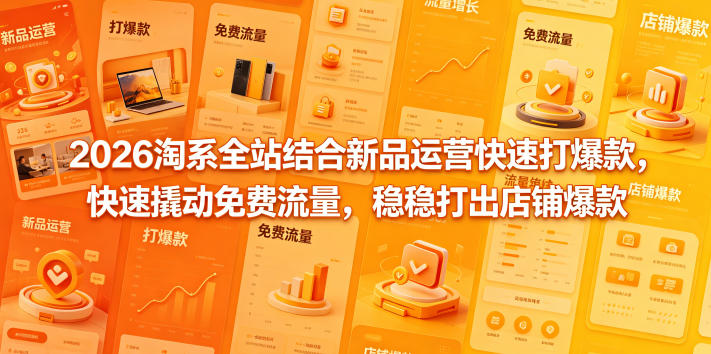 2026淘系全站结合新品运营快速打爆款，快速撬动免费流量，稳稳打出店铺爆款(更新5月12日)-资源后花园