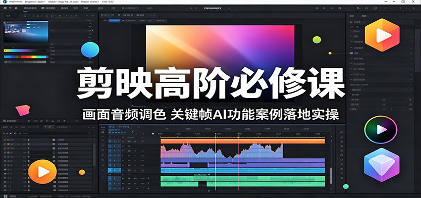 剪映高阶必修课：画面音频调色，关键帧AI功能案例落地实操-资源后花园