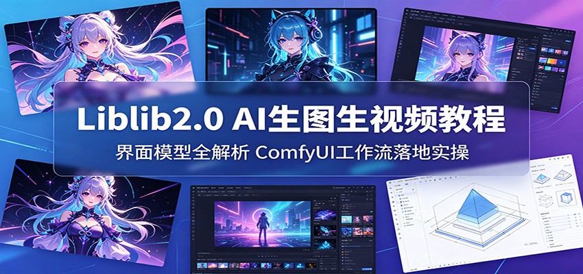 Liblib2.0 AI生图生视频教程：界面模型全解析，ComfyUI工作流落地实操-资源后花园