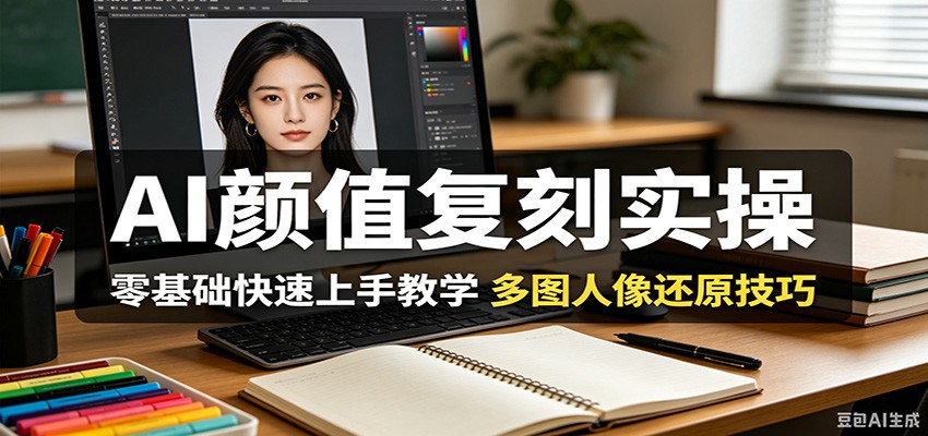 AI颜值复刻实操，零基础快速上手教学，多图人像还原技巧-资源后花园