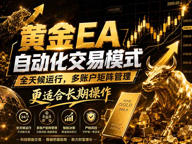 黄金EA量化：多窗口矩阵稳定运行，系统自动执行，收益空间持续放大-资源后花园