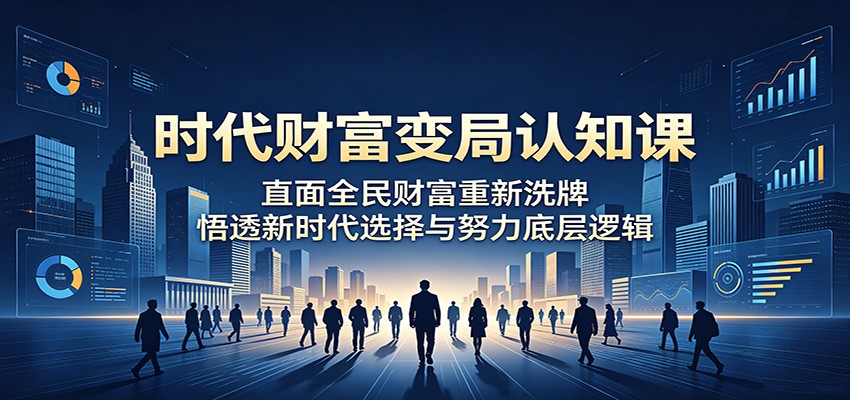 时代财富变局认知课：直面全民财富重新洗牌，悟透新时代选择与努力底层逻辑-资源后花园