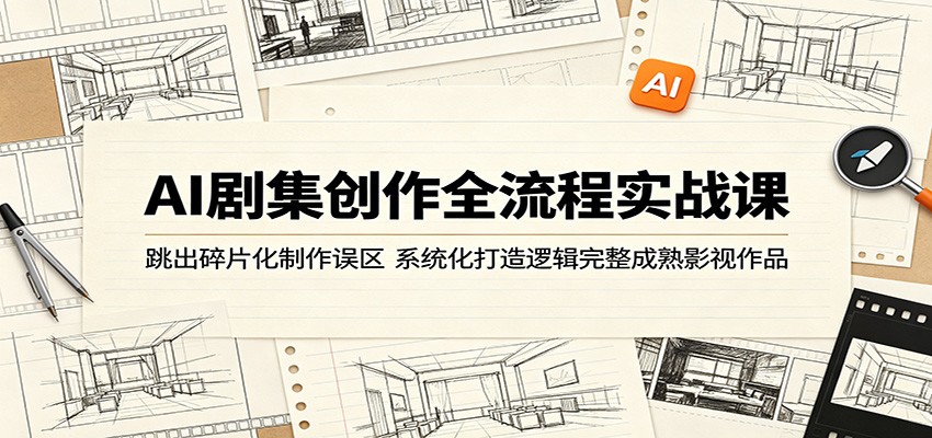 AI剧集创作全流程实战课：跳出碎片化制作误区，系统化打造逻辑完整成熟影视作品-资源后花园