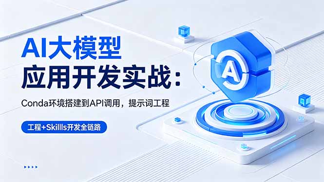 AI 大模型应用开发实战：Conda环境搭建到API调用，提示词工程+Skills开发全链路-资源后花园