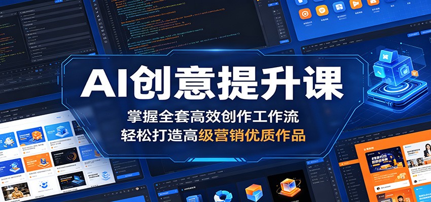 AI创意提升课：掌握全套高效创作工作流，轻松打造高级营销优质作品-资源后花园