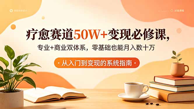 疗愈赛道50W+变现必修课，专业+商业双体系，零基础也能月入数十万-资源后花园