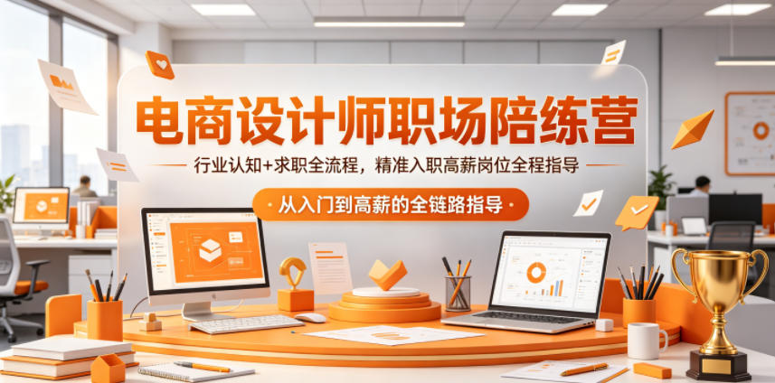 电商设计师职场陪练营，行业认知+求职全流程，精准入职高薪岗位全程指导-资源后花园
