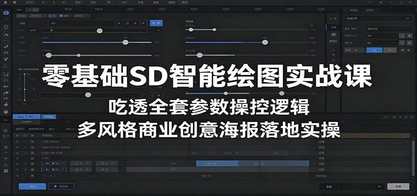 零基础SD智能绘图实战课：吃透全套参数操控逻辑，多风格商业创意海报落地实操-资源后花园