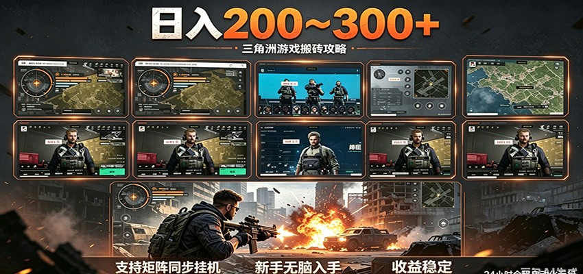 日入200~300+ 三角洲全自动搬砖项目，新手零门槛即可无脑入手-资源后花园