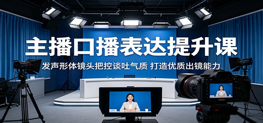 主播口播表达提升课：发声形体镜头把控谈吐气质，打造优质出镜能力-资源后花园