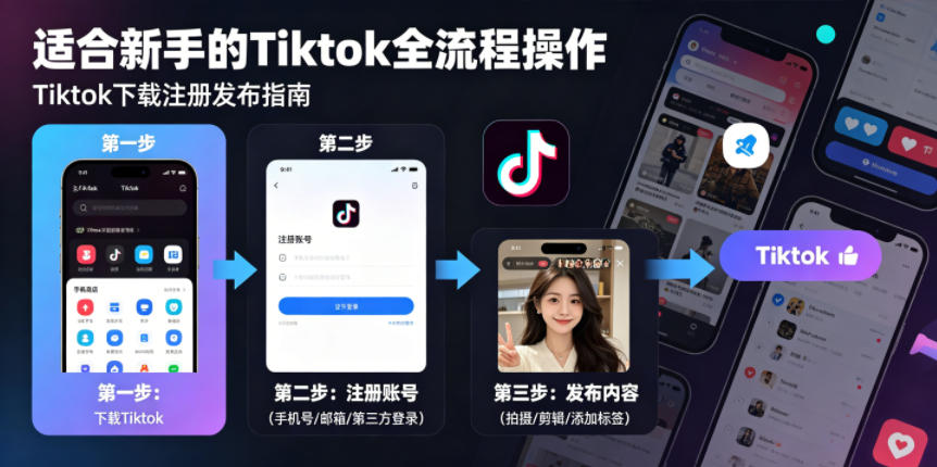 Tiktok下载注册发布，适合新手的Tiktok全流程操作-资源后花园