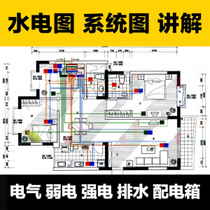 水电图纸识图教学讲解放管电气图弱电强电排水配电箱-资源后花园