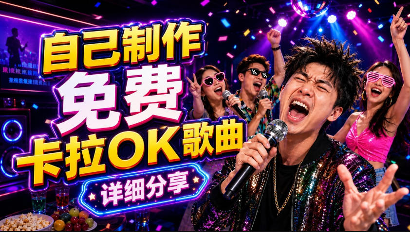 零基础AI制作免费卡拉OK视频教程，从歌曲生成、音轨分离到字幕制作、视频导出，手把手教学-资源后花园