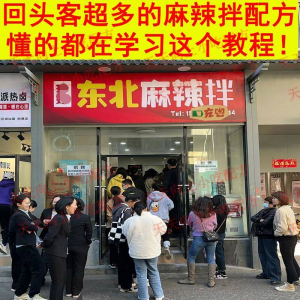 新特色小吃麻辣拌配方技术秘方正宗东北抚顺做法商用摆摊视频教程-资源后花园
