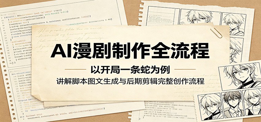 AI漫剧制作全流程：以开局一条蛇为例，讲解脚本图文生成与后期剪辑完整创作流程-资源后花园