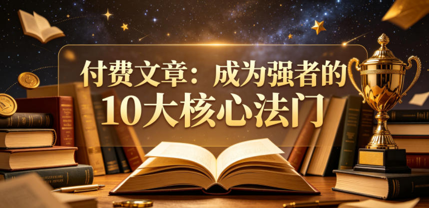 付费文章：成为强者的10大核心法门-资源后花园