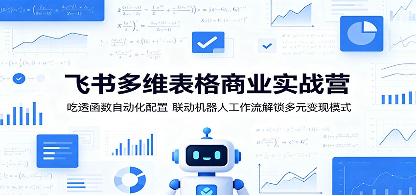 飞书多维表格商业实战营：吃透函数自动化配置，联动机器人工作流解锁多元变现模式-资源后花园