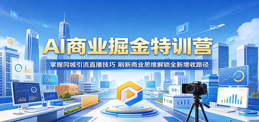 AI商业掘金特训营：掌握同城引流直播技巧，刷新商业思维解锁全新增收路径-资源后花园