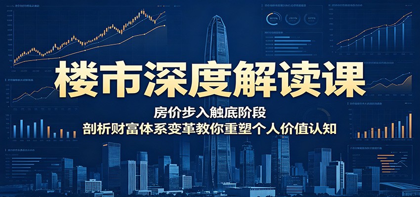 楼市深度解读课：房价步入触底阶段，剖析财富体系变革教你重塑个人价值认知-资源后花园