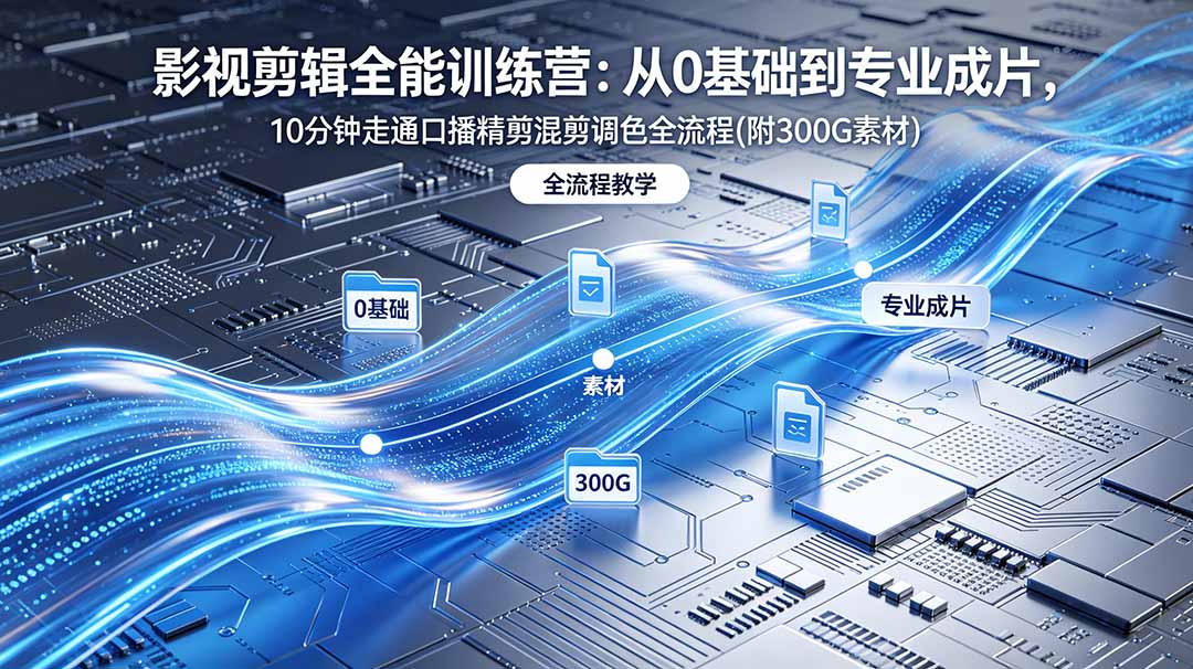 2026影视剪辑全能实战课｜0基础到专业成片，全流程教学，高清带300G素材-资源后花园