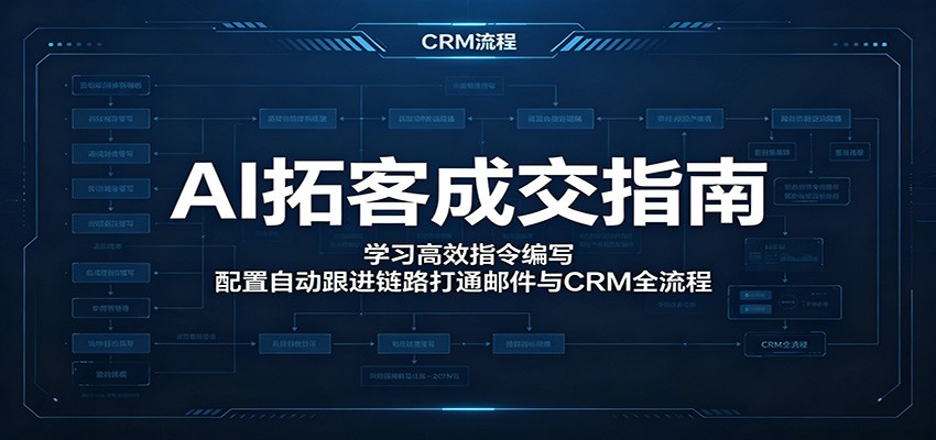 AI拓客成交指南:学习高效指令编写,配置自动跟进链路打通邮件与CRM全流程-资源后花园