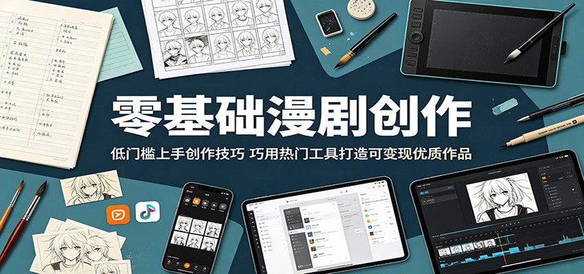 零基础漫剧创作：低门槛上手创作技巧，巧用热门工具打造可变现优质作品-资源后花园