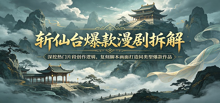 斩仙台爆款漫剧拆解：深挖热门片段创作逻辑，复刻脚本画面打造同类型爆款作品-资源后花园