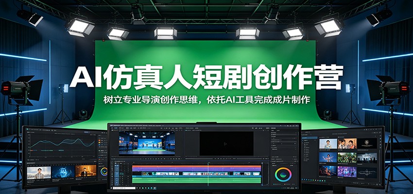 AI仿真人短剧创作营：树立专业导演创作思维，依托AI工具完成成片制作-资源后花园