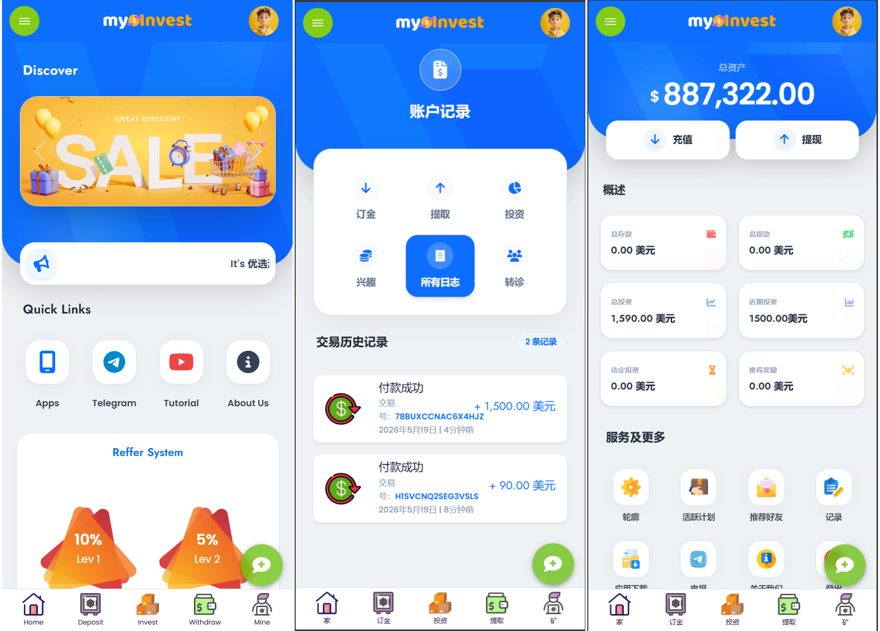 多语言自定义产品系统/企鹅养殖投资返利/一键安装-资源后花园