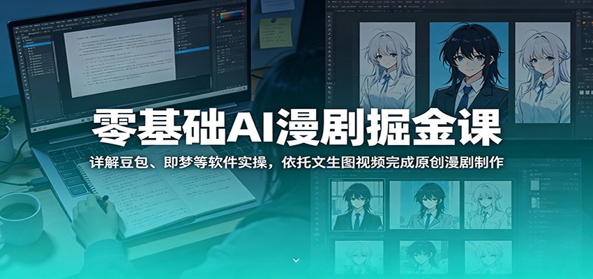 零基础AI漫剧掘金课：详解豆包、即梦等软件实操，依托文生图视频完成原创漫剧制作-资源后花园