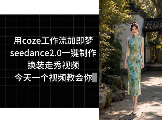 用coze工作流加即梦seedance2.0一键制作换装走秀视频，今天一个视频教会你-资源后花园