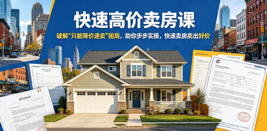 快速高价卖房课，破解“只能降价速卖”困局，助你步步实操，快速卖房卖出好价(更新2026)-资源后花园