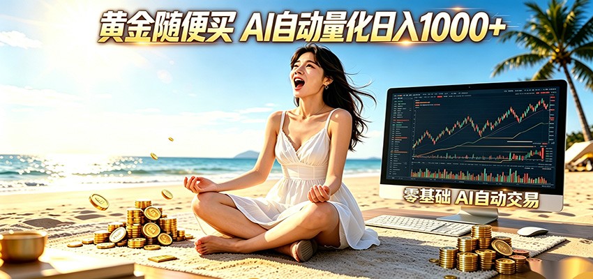 黄金随便买？AI自动外汇量化交易 在家当皇帝 日入1000+-资源后花园