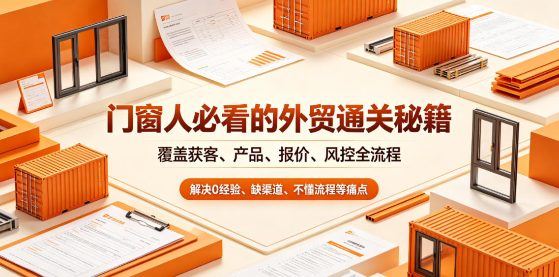 门窗人必看的外贸通关秘籍，块覆盖获客、产品、报价、风控全流程，解决0经验、缺渠道、不懂流程等痛点-资源后花园