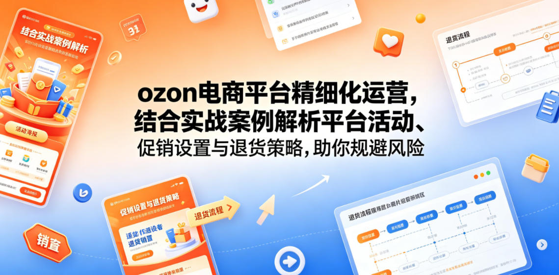 ozon电商平台精细化运营，结合实战案例解析平台活动、促销设置与退货策略，助你规避风险、提升销量-资源后花园