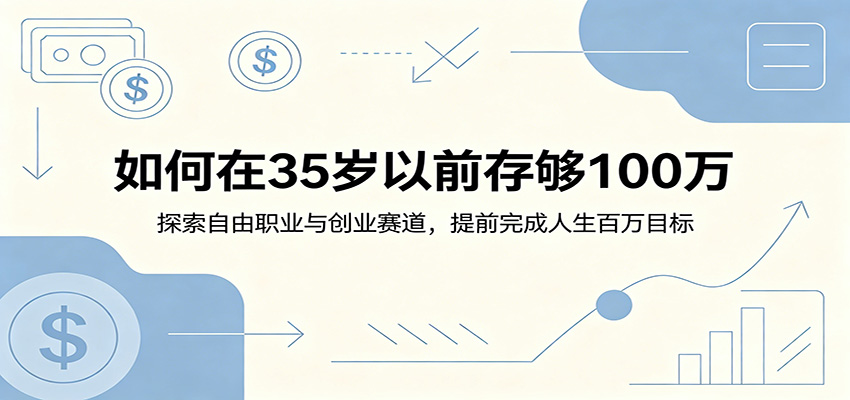 如何在35岁以前存够100万：探索自由职业与创业赛道，提前完成人生百万目标-资源后花园