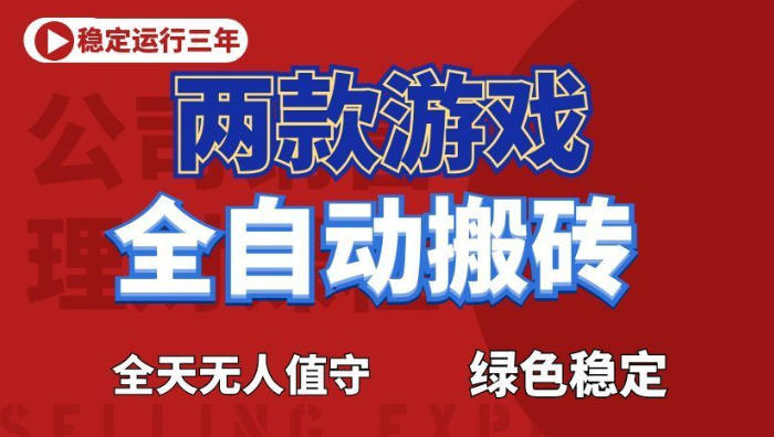 海外游戏全自动搬砖，日入1k+，全天无人值守，绿色稳定！【揭秘】-资源后花园