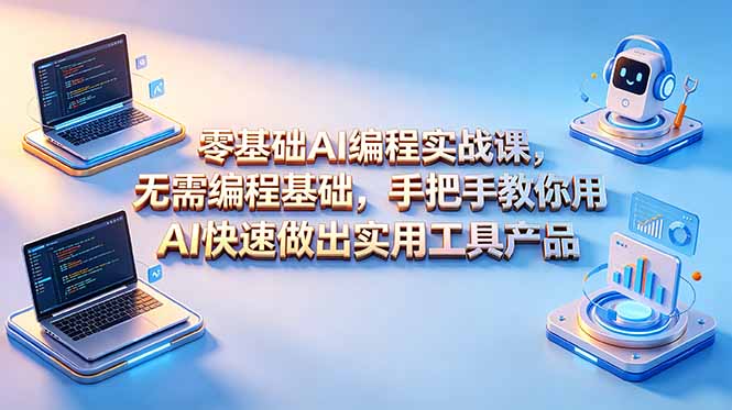 零基础AI编程实战课-更新，无需编程基础，手把手教你用AI快速做出实用工具产品-资源后花园